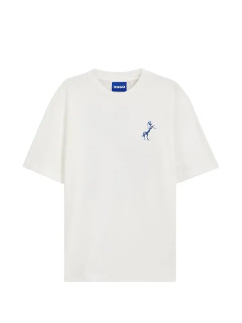 HUGO Camiseta de algodão com estampa de deserto