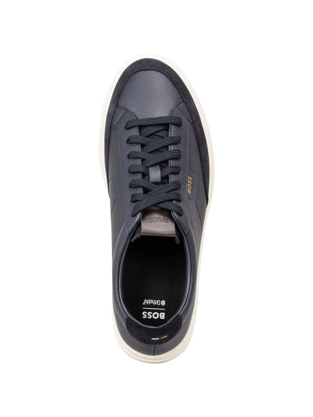 BOSS Sneakers met logodetail Blauw