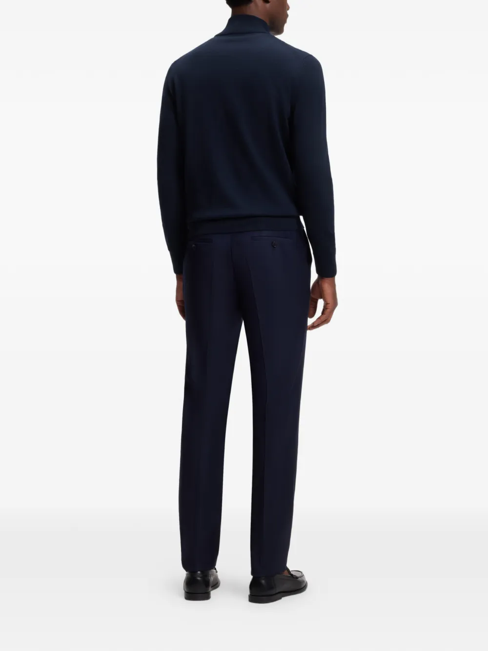 BOSS Trui met rits Blauw