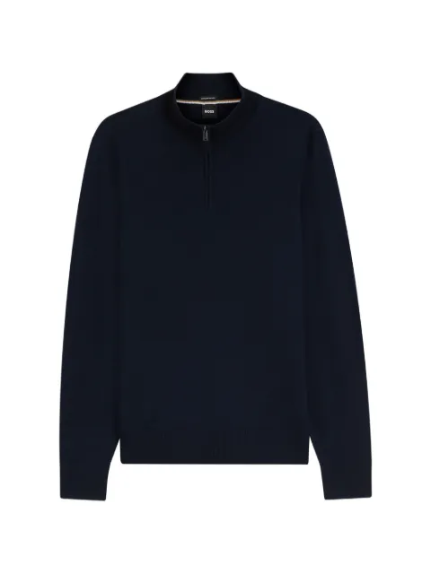 BOSS jersey con media cremallera