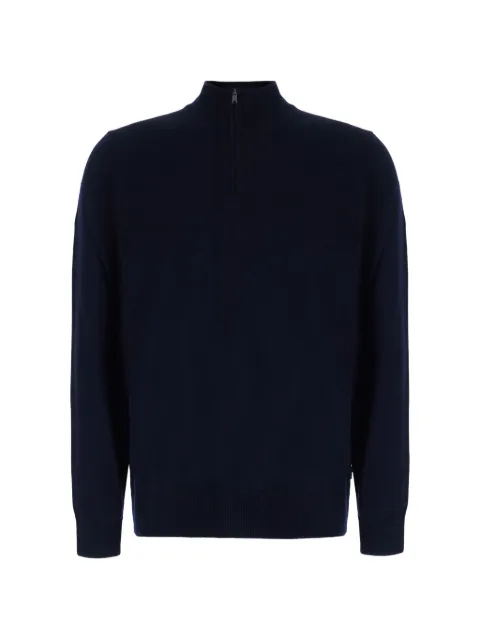 BOSS merino-wool sweater with zipper neck