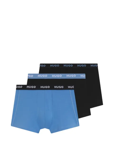 HUGO Kit 3 cuecas boxer com logo no cós