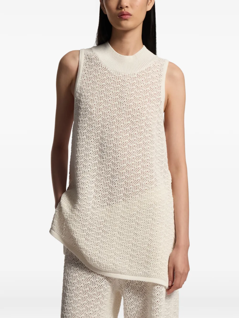 BOSS Mouwloze top Beige