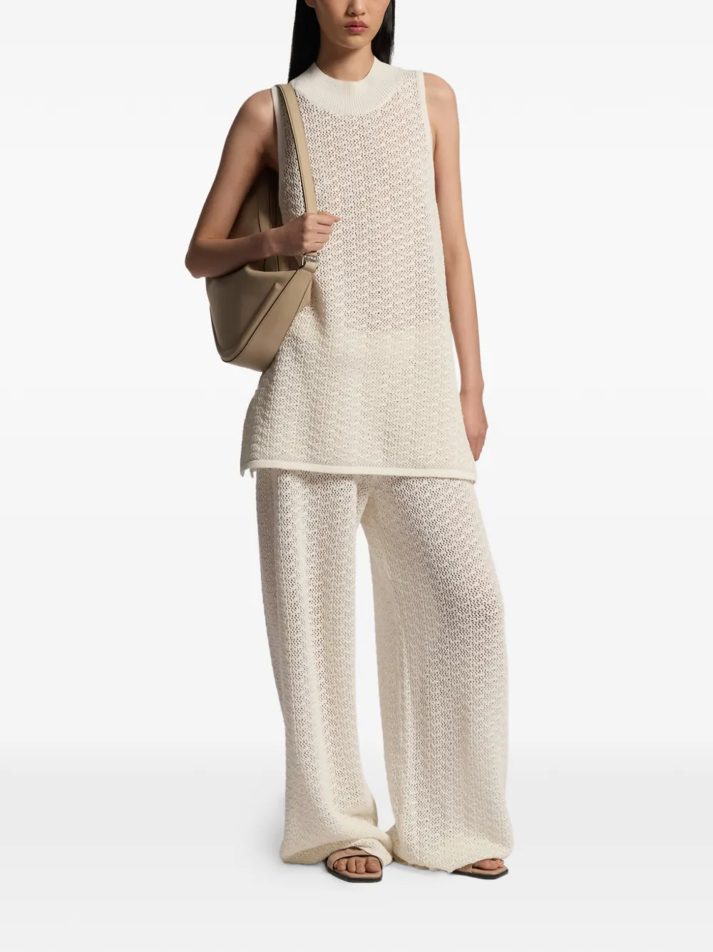 BOSS Mouwloze top Beige