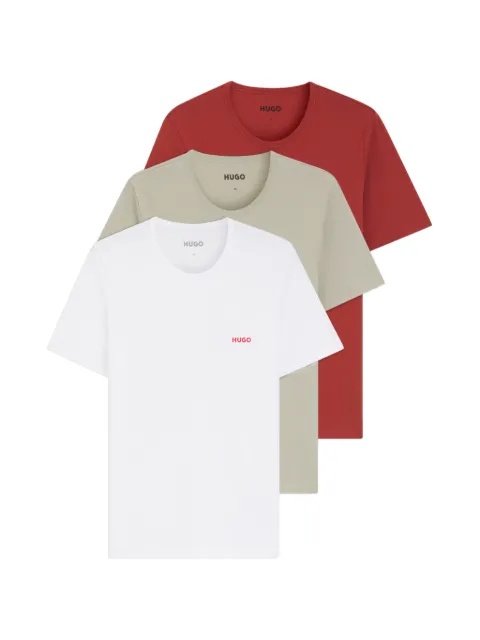HUGO Kit 3 camisetas com estampa de logo