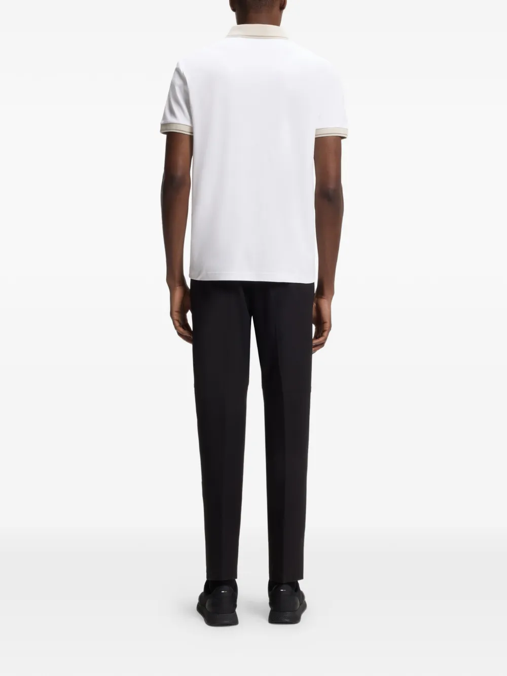 BOSS Poloshirt met logoprint Wit