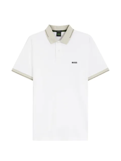BOSS playera tipo polo con logo estampado