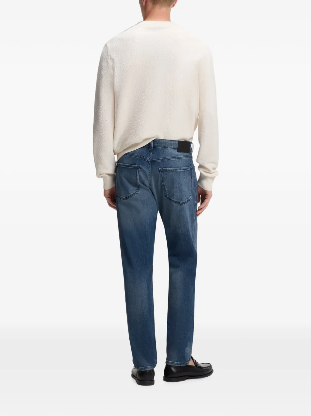 BOSS Regular-fit jeans van stretch denim Blauw
