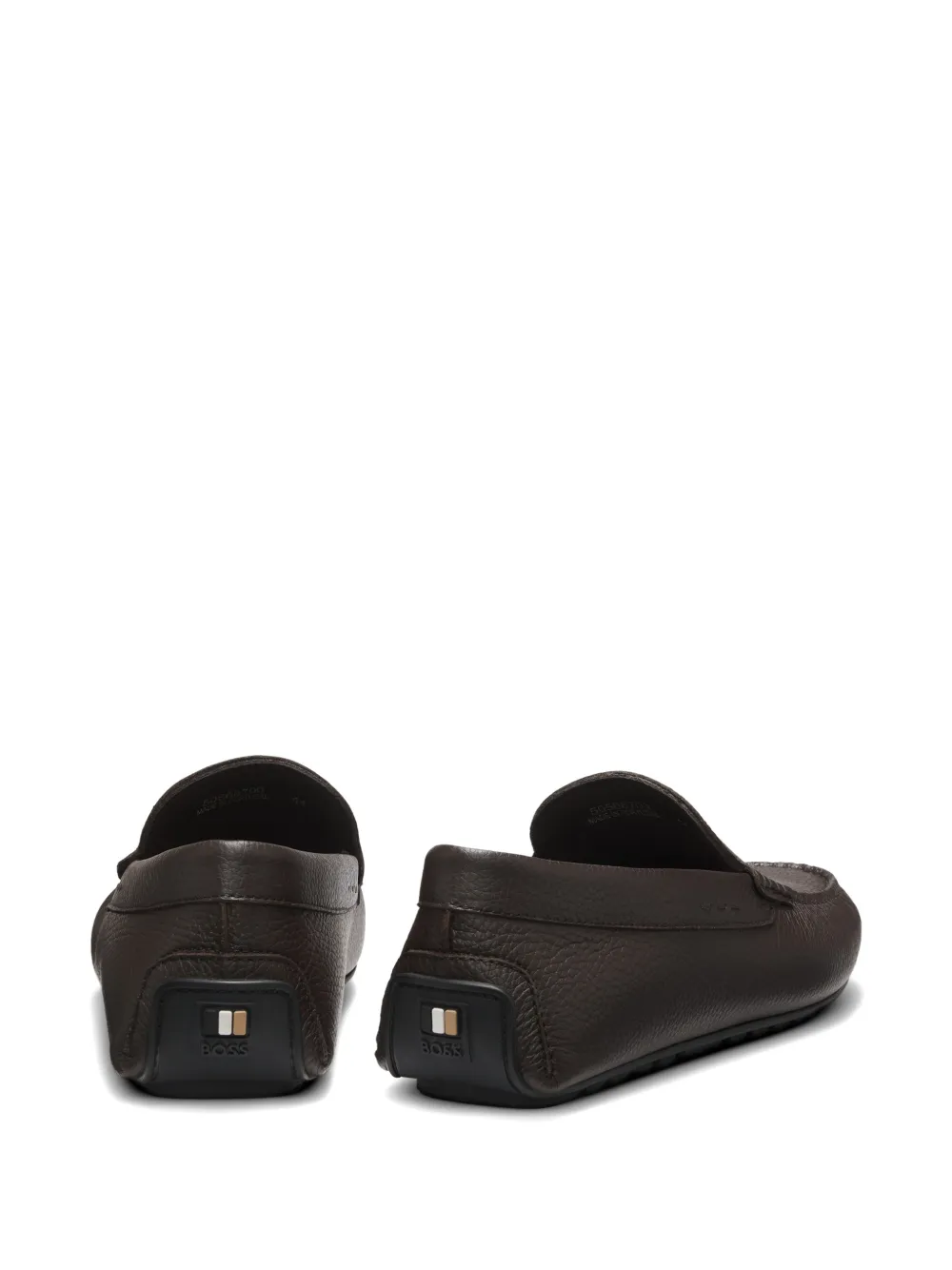 BOSS Leren loafers Bruin