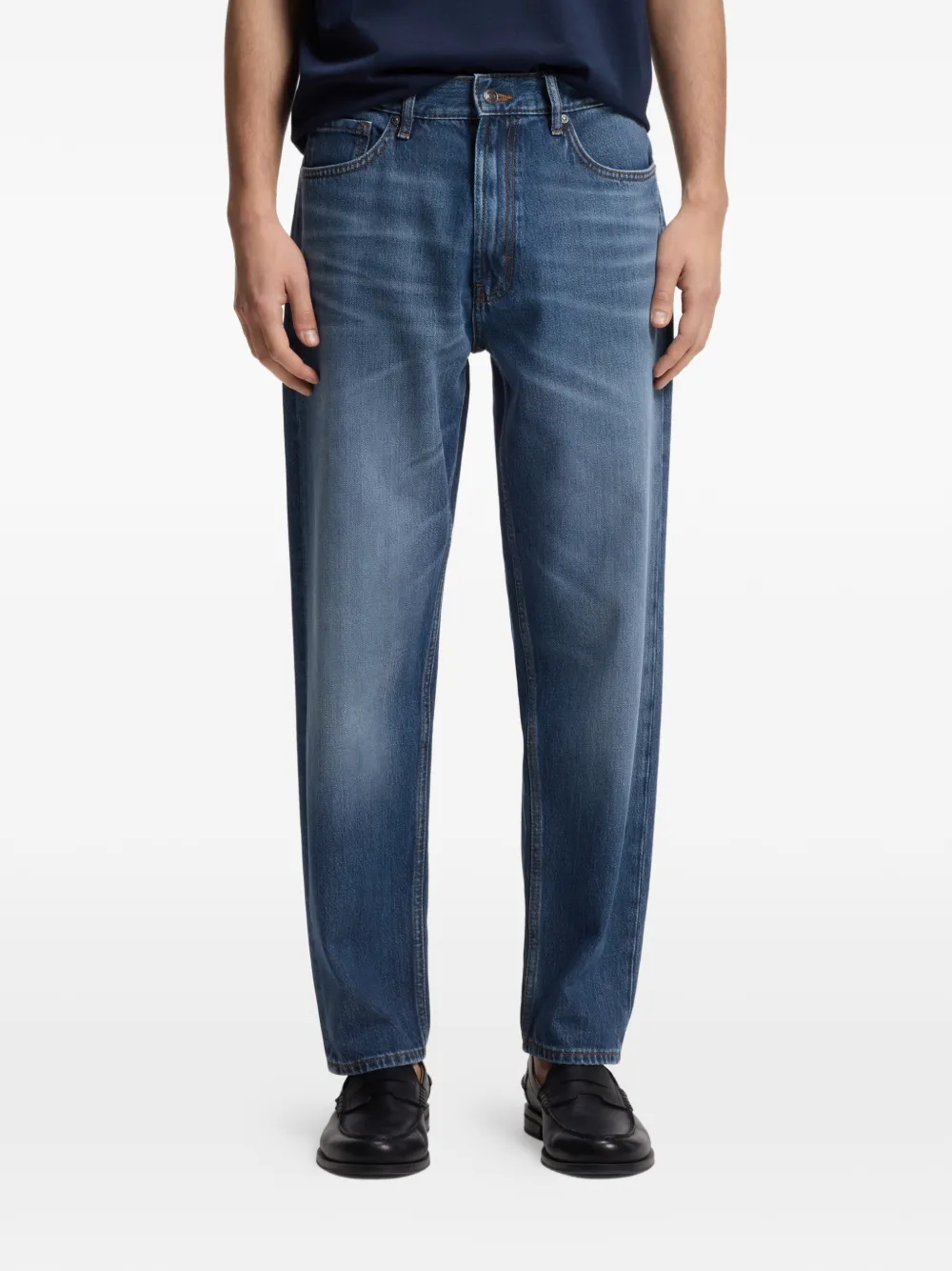 HUGO Jeans met vijf zakken Blauw