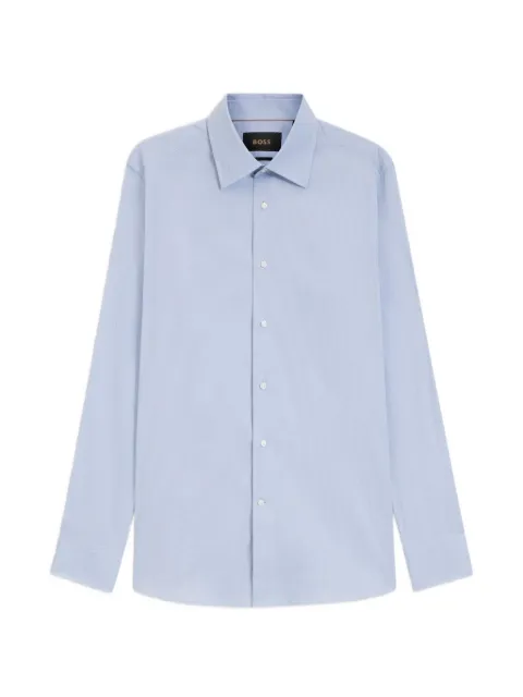 BOSS slim-fit shirt in a structured cotton blend