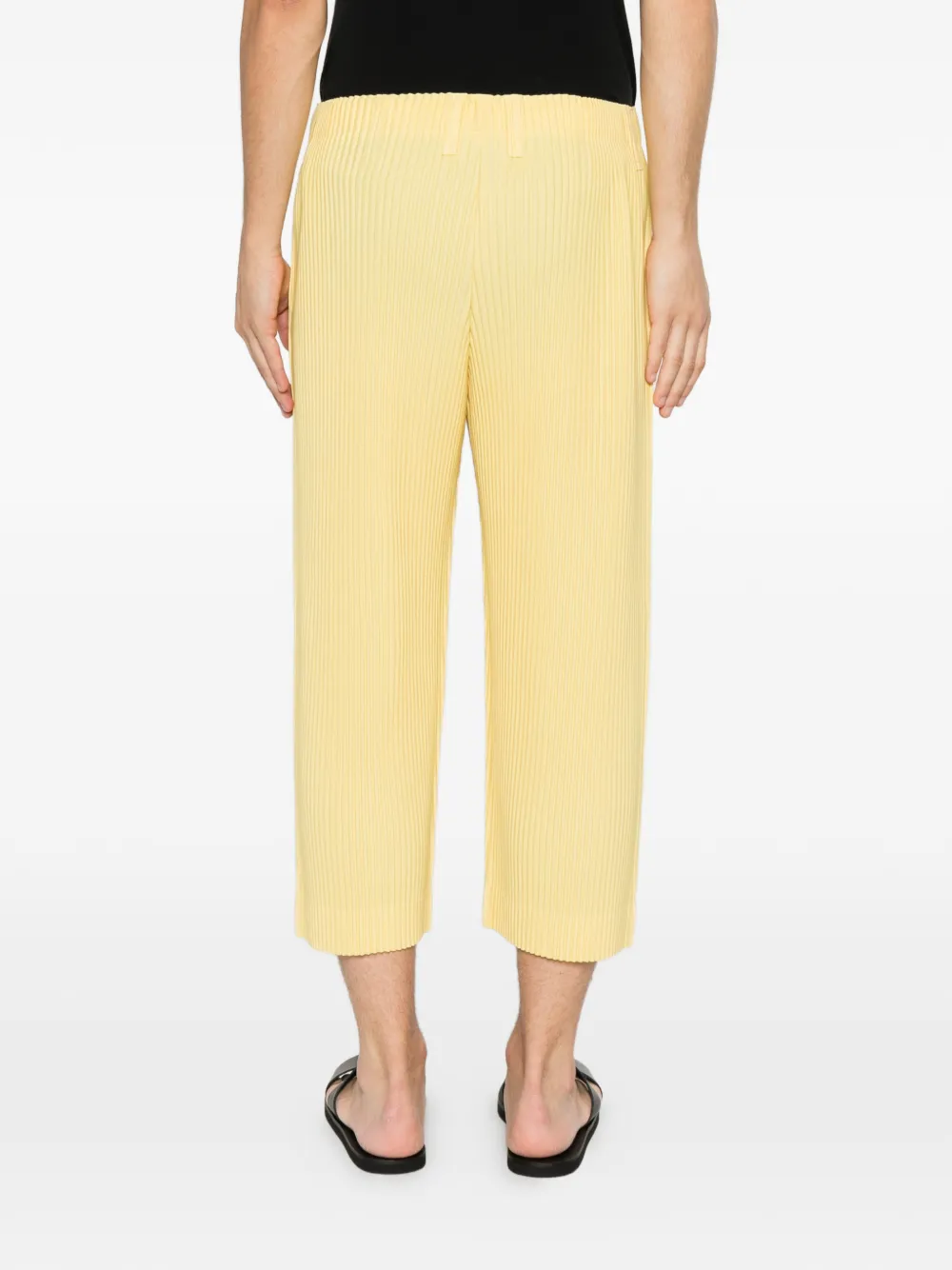 Homme Plissé Issey Miyake Tailored Pleats 2 cropped pantalon Geel