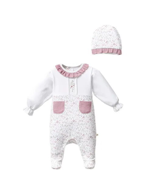 moi noi floral-print babygrow set
