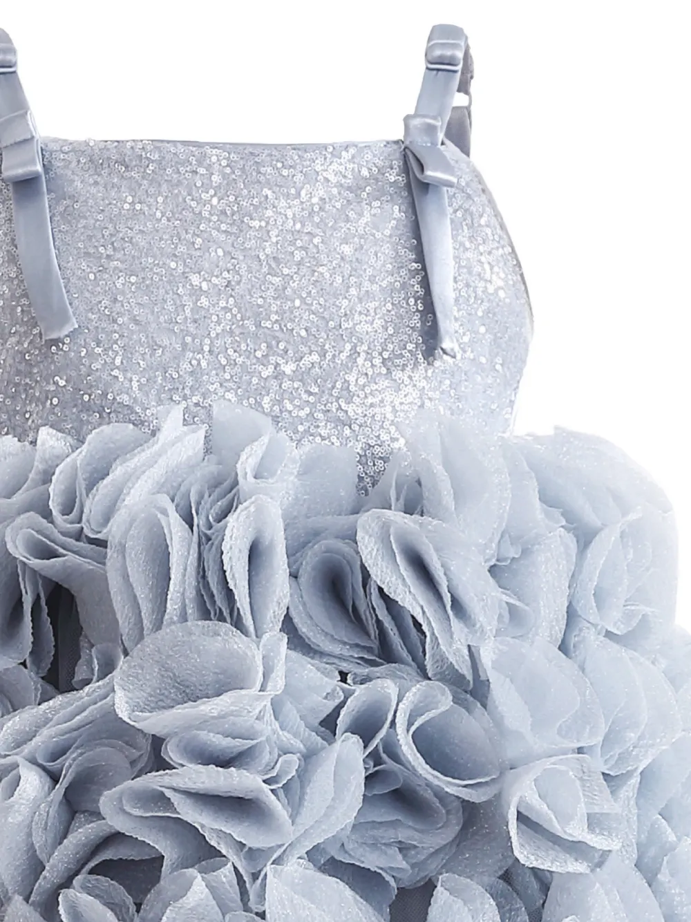 Tulleen Arabella jurk met ruches en glitters Blauw