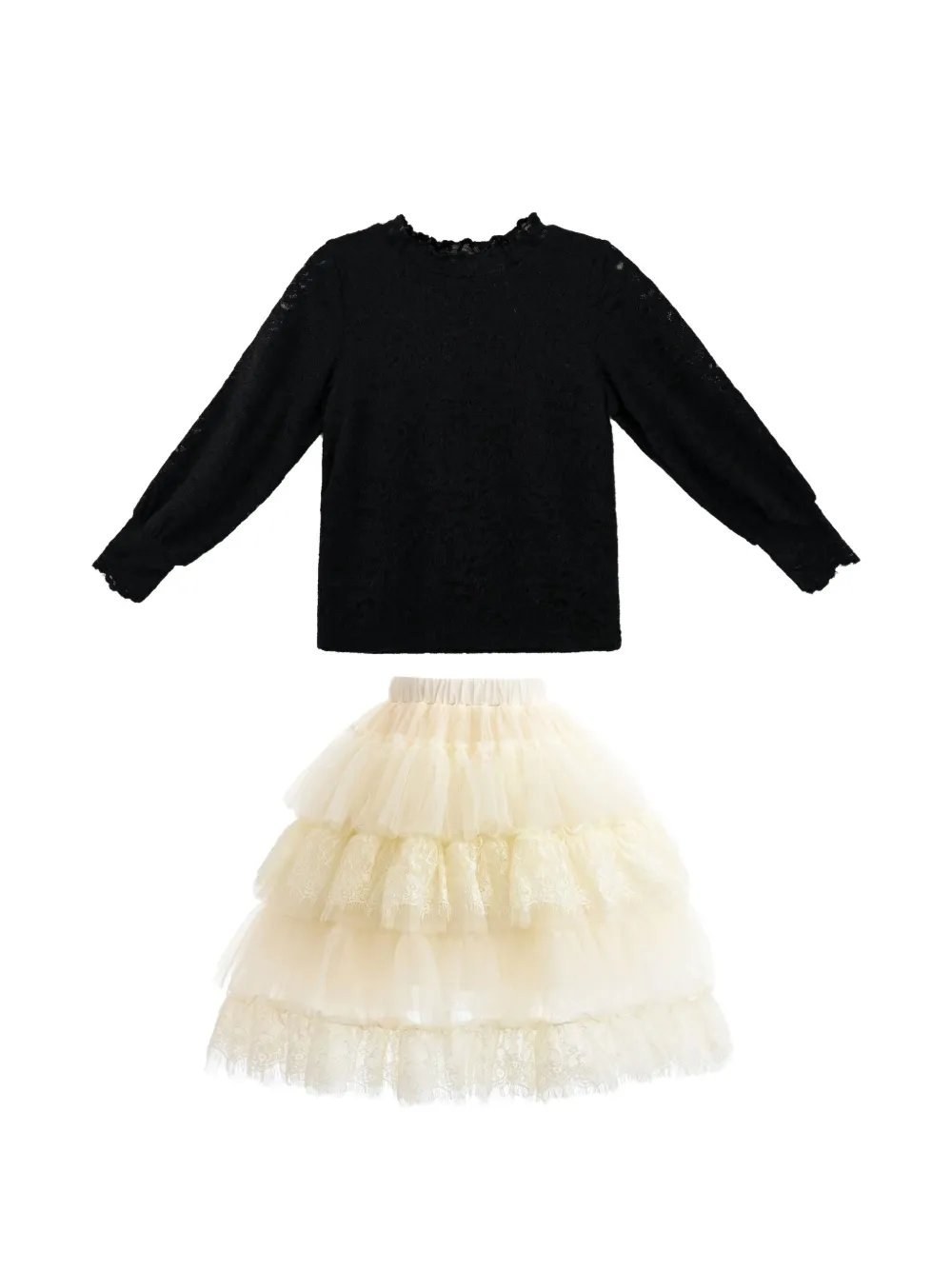 Sweet Cactus tulle skirt set - Toni neutri