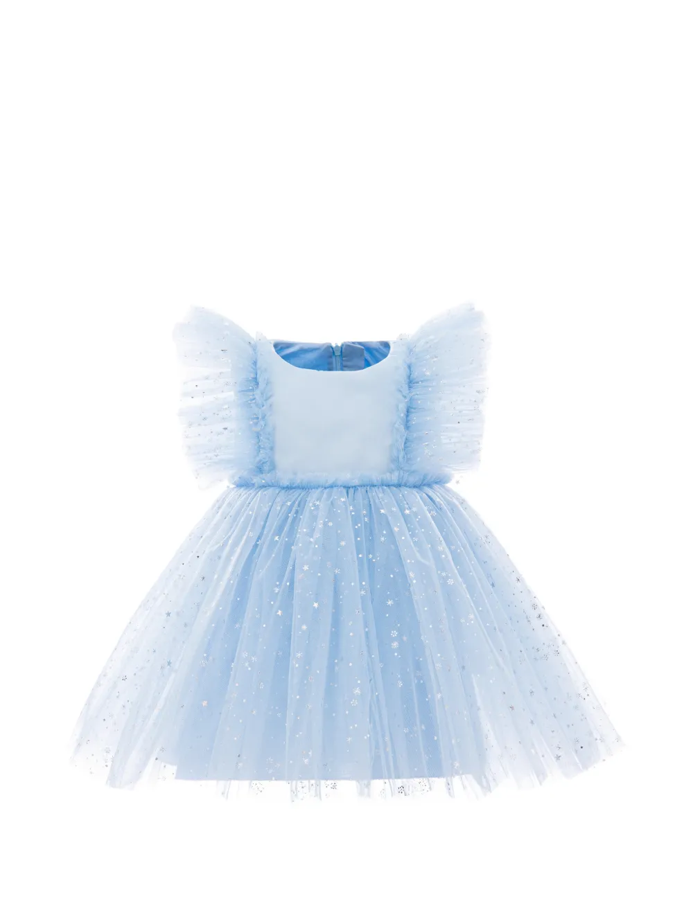 Mimi Tutu glitter-star ruffled dress - Blu