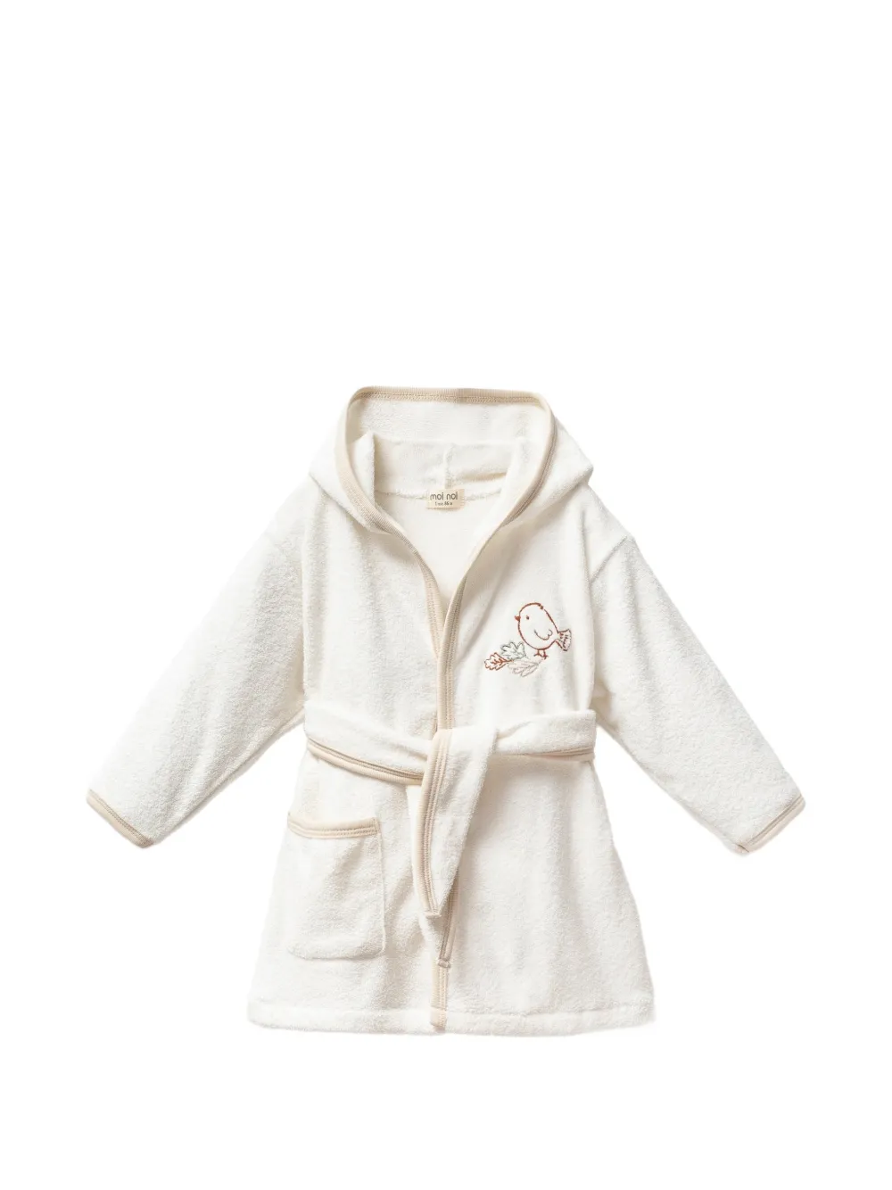 moi noi Autumn Bird robe - Neutrals