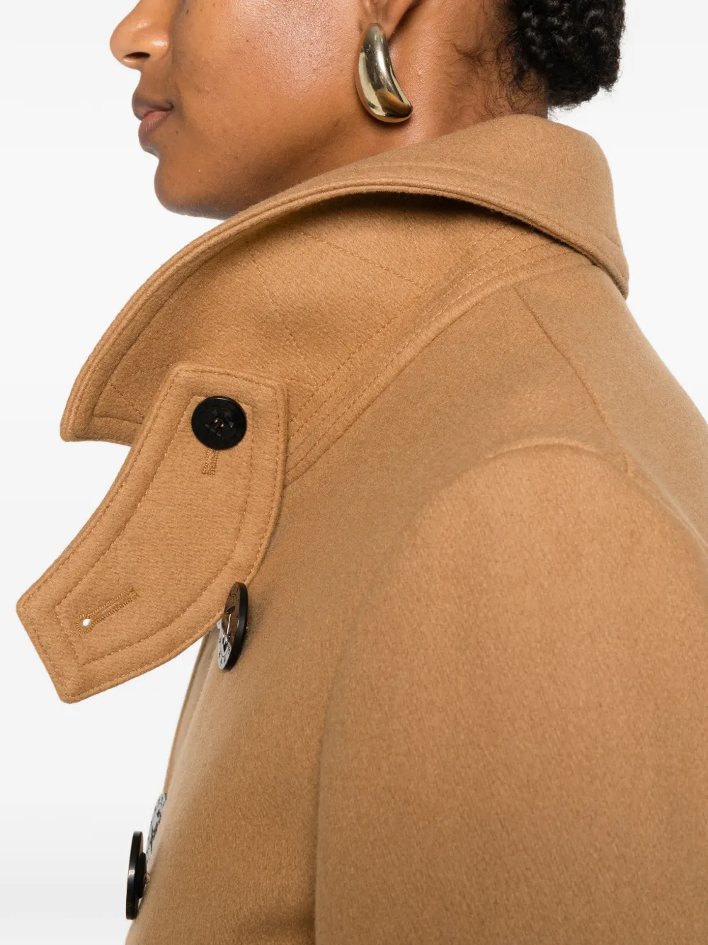 DSQUARED2 Jas met dubbele rij knopen en halssluiting Bruin