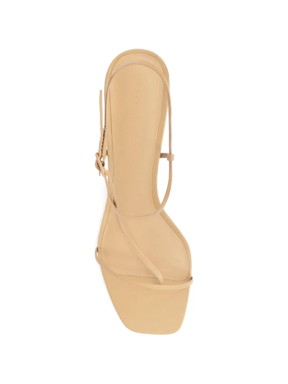 Studio Amelia Cross Front 70 square-toe sandals Beige