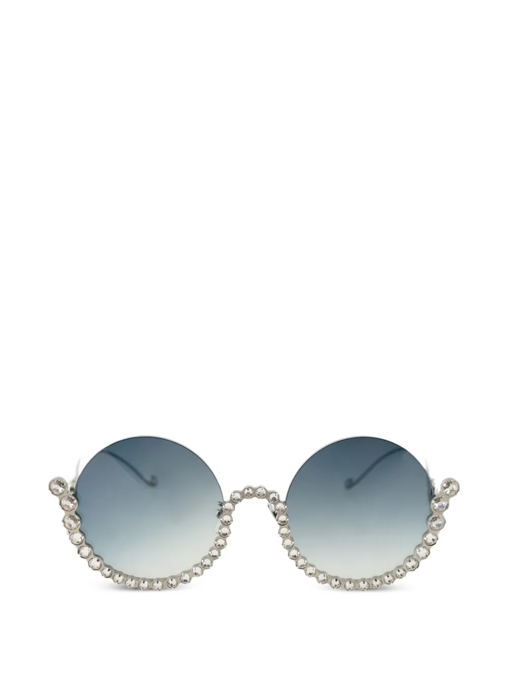 ANNA-KARIN KARLSSON Full Moon crystal-embellished sunglasses - Argento