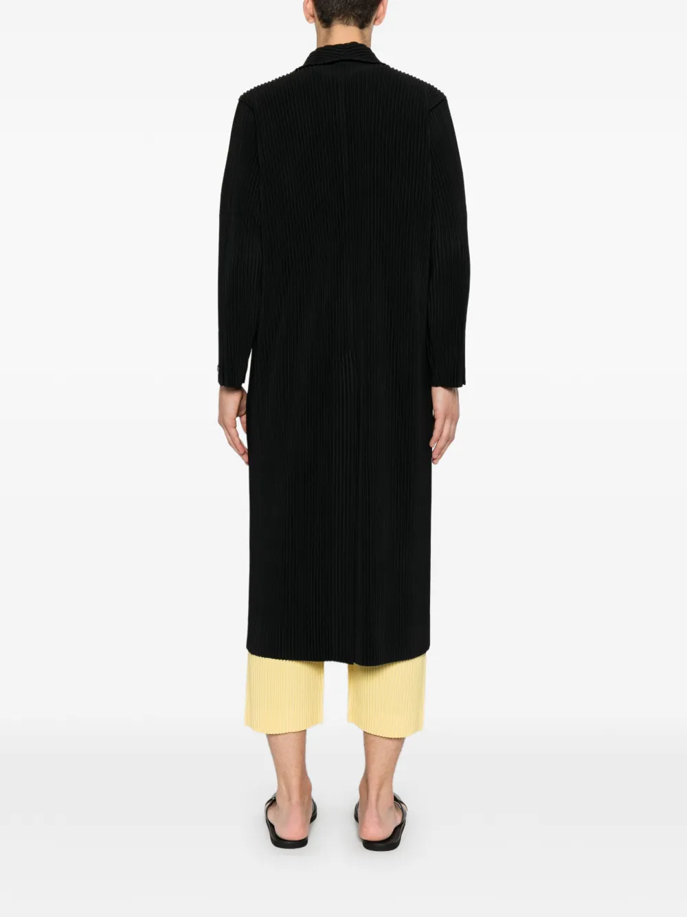 Homme Plissé Issey Miyake Jas met enkele rij knopen Zwart