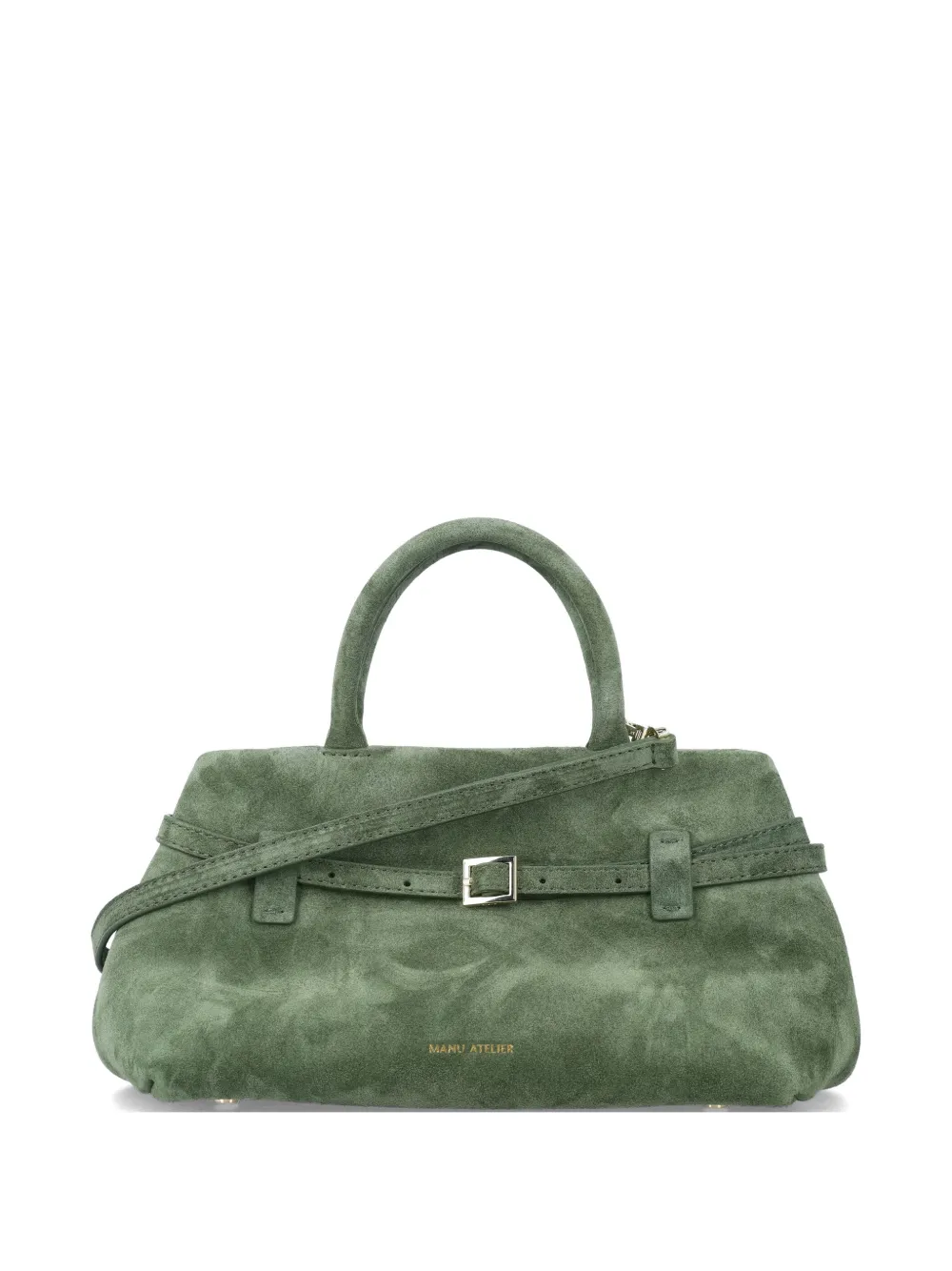 Manu Atelier 25 Le Cambon suede tote bag - Verde