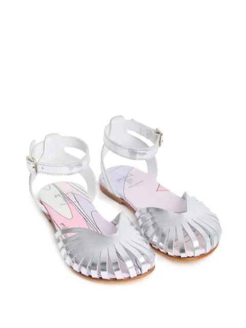 PUCCI Junior leather ballerina sandals