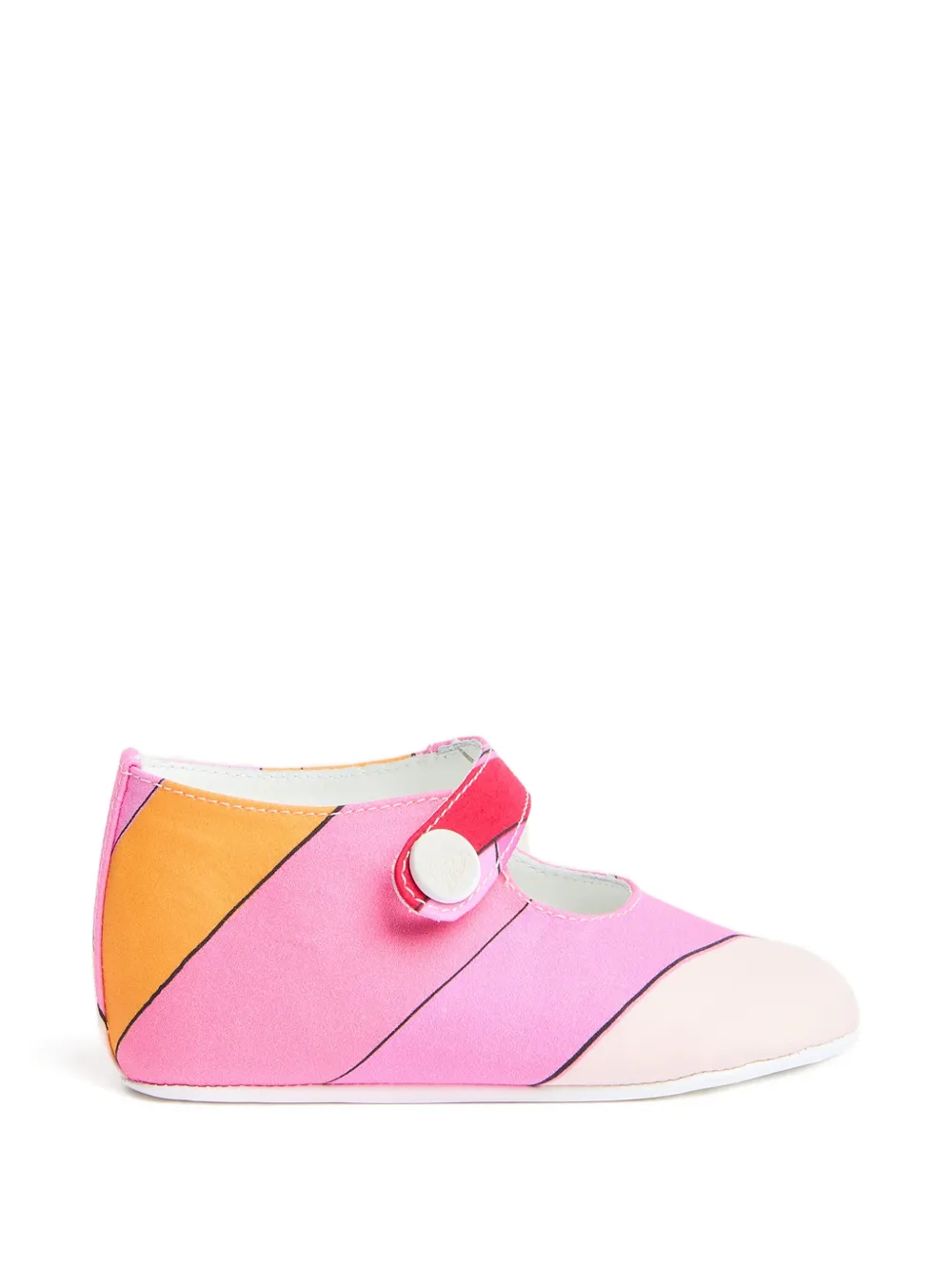 PUCCI Junior Iride print newborn ballerina flats - Rosa