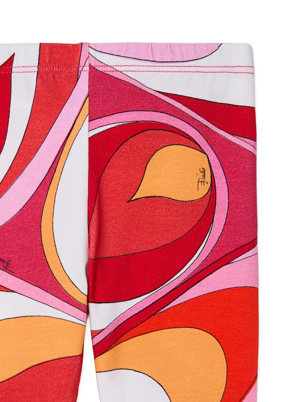 Pucci Junior Leggins Con Estampado Onde - Rojo 