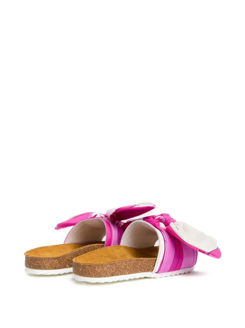 PUCCI Junior Onde print bow sandals - Rosa