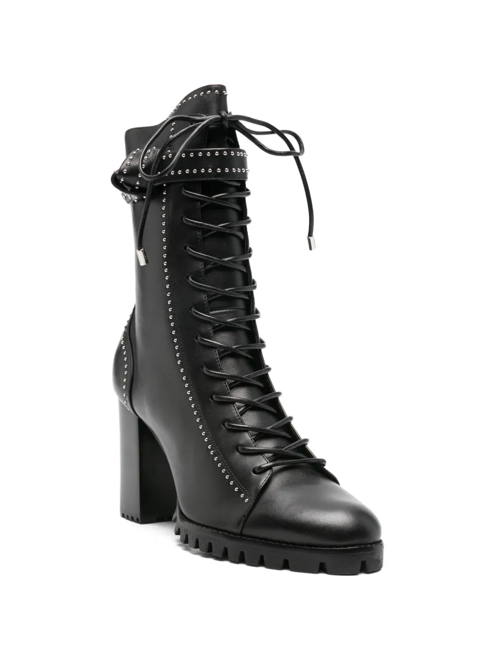 Alexandre Birman stud-embellished lace-up boots Zwart
