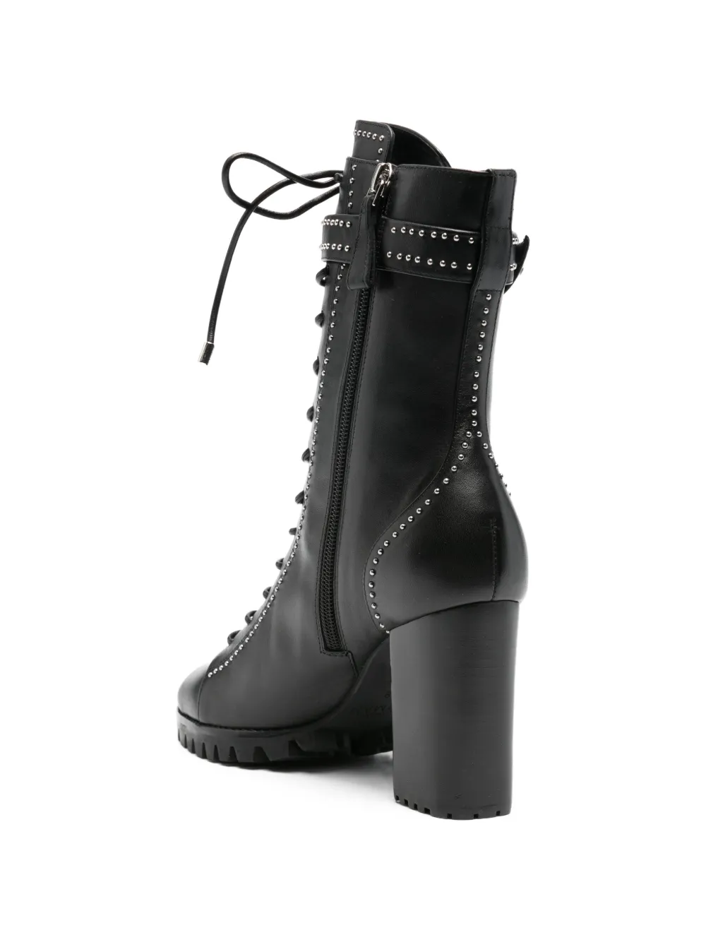 Alexandre Birman stud-embellished lace-up boots Zwart