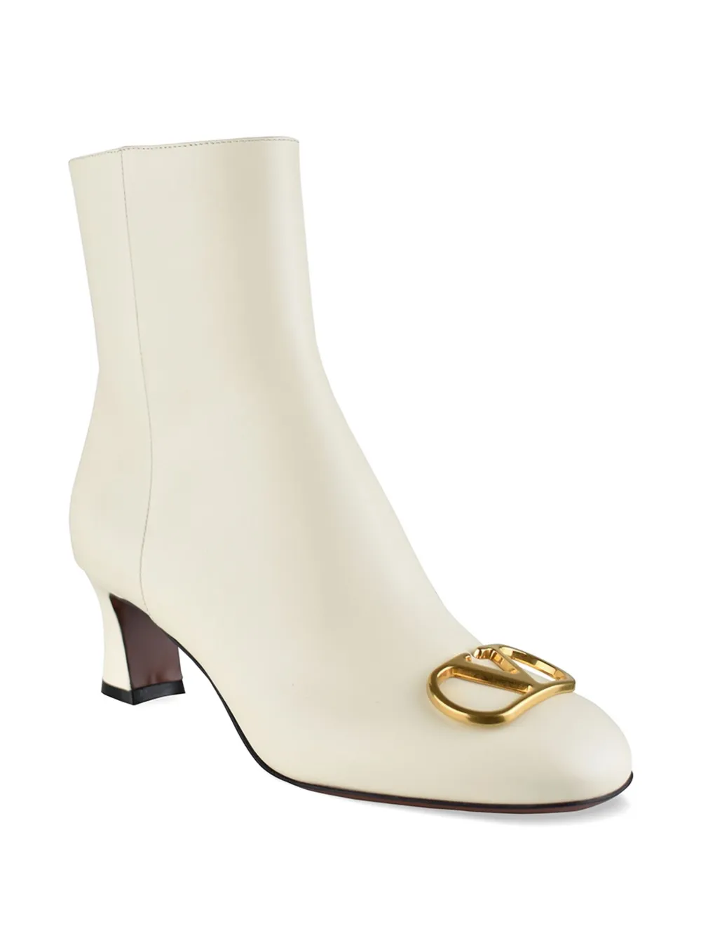 Valentino Garavani VLogo leather boots Beige