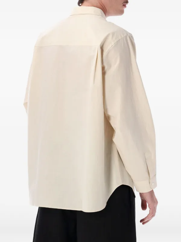 Still By Hand band-collar chest-pocket Shirt | Neutrals | FARFETCH KW