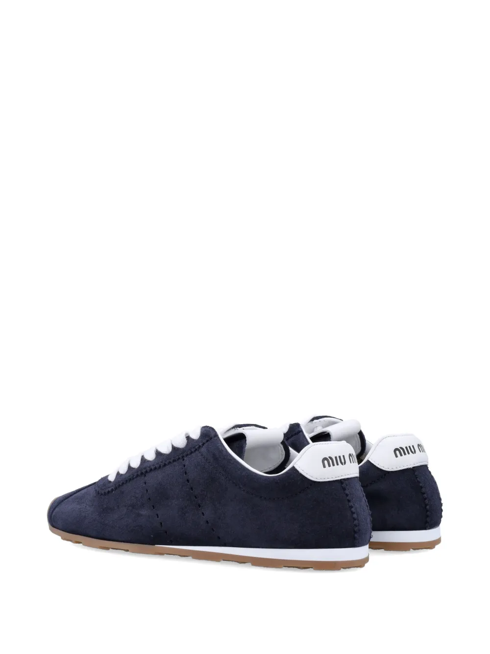 Miu Plume suède sneakers Blauw