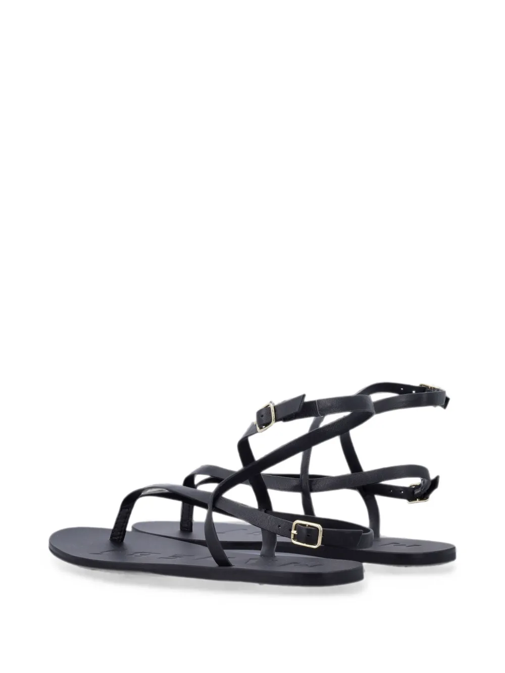 Manebi buckle-fastening leather sandals Zwart