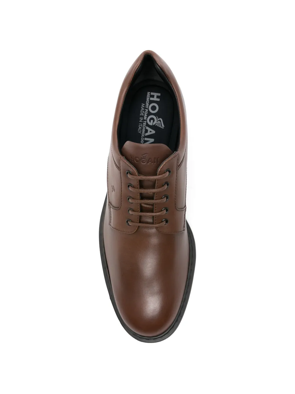 Hogan logo-embossed leather derby shoes Bruin