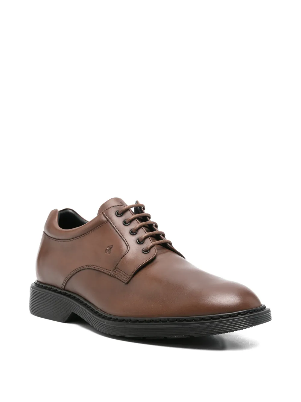 Hogan logo-embossed leather derby shoes Bruin