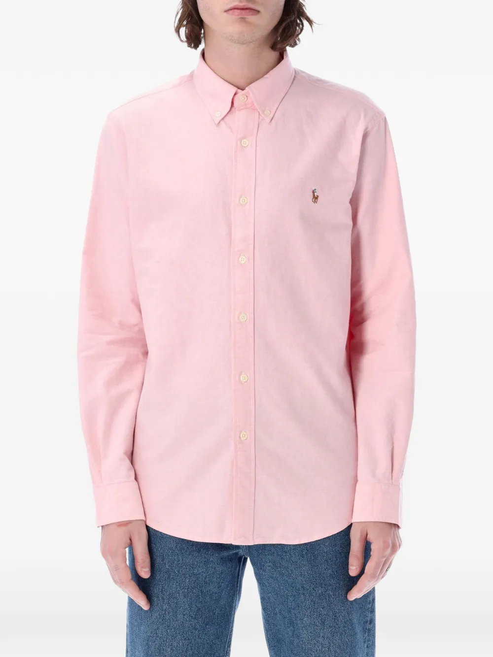 Polo Ralph Lauren Pony-embroidered button-down shirt - Rosa
