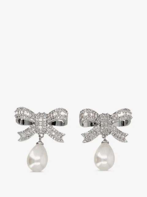 Self-Portrait crystal-embellished earrings