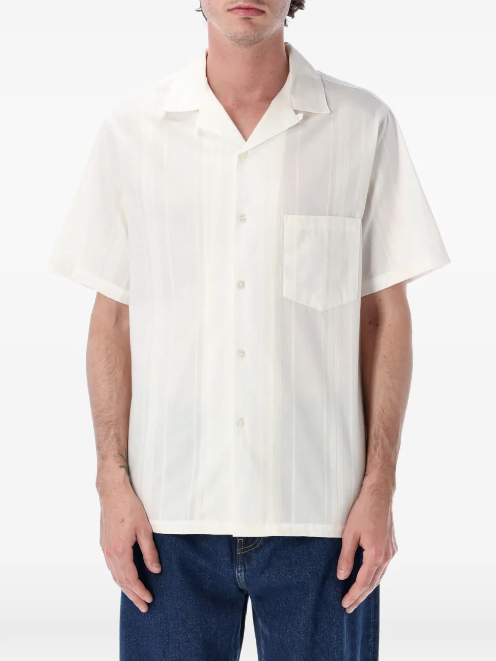Portuguese Flannel Mira striped shirt - Bianco