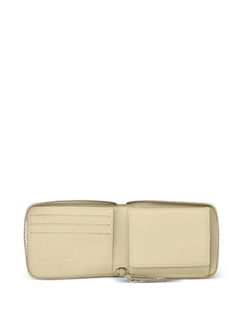 Comme Des Garçons Wallet Portemonnee met rits Beige