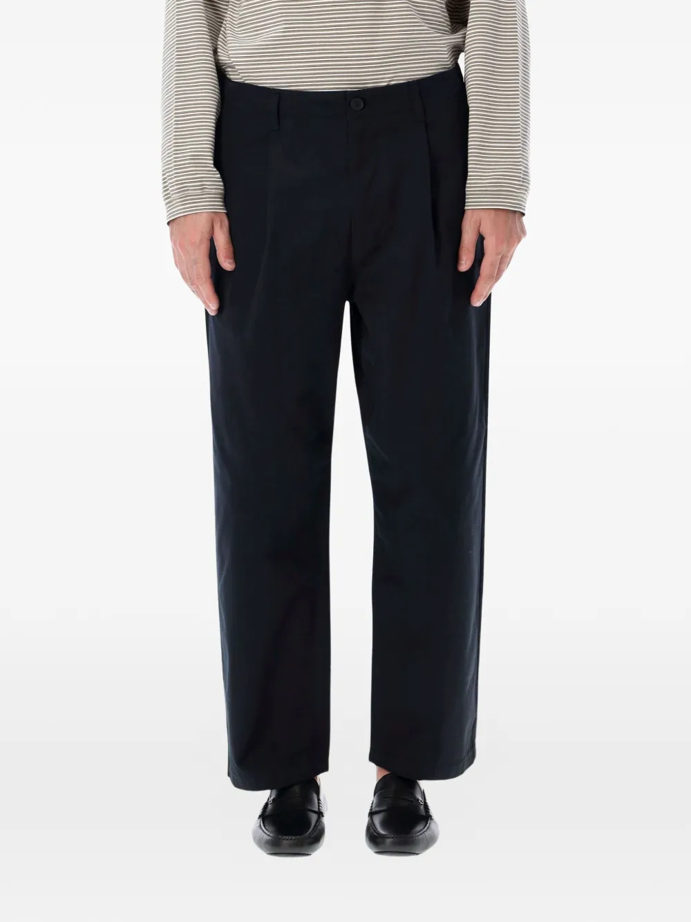 Still by Hand Kontor pleated straight-leg trousers - Blu