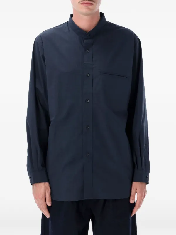 Still By Hand バンドカラーシャツ | ブルー | FARFETCH JP