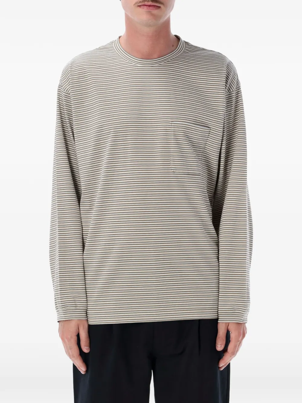 Still by Hand striped long-sleeve T-shirt - Toni neutri