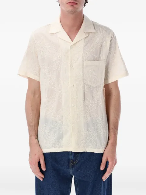 Portuguese Flannel Duke floral-embroidered shirt