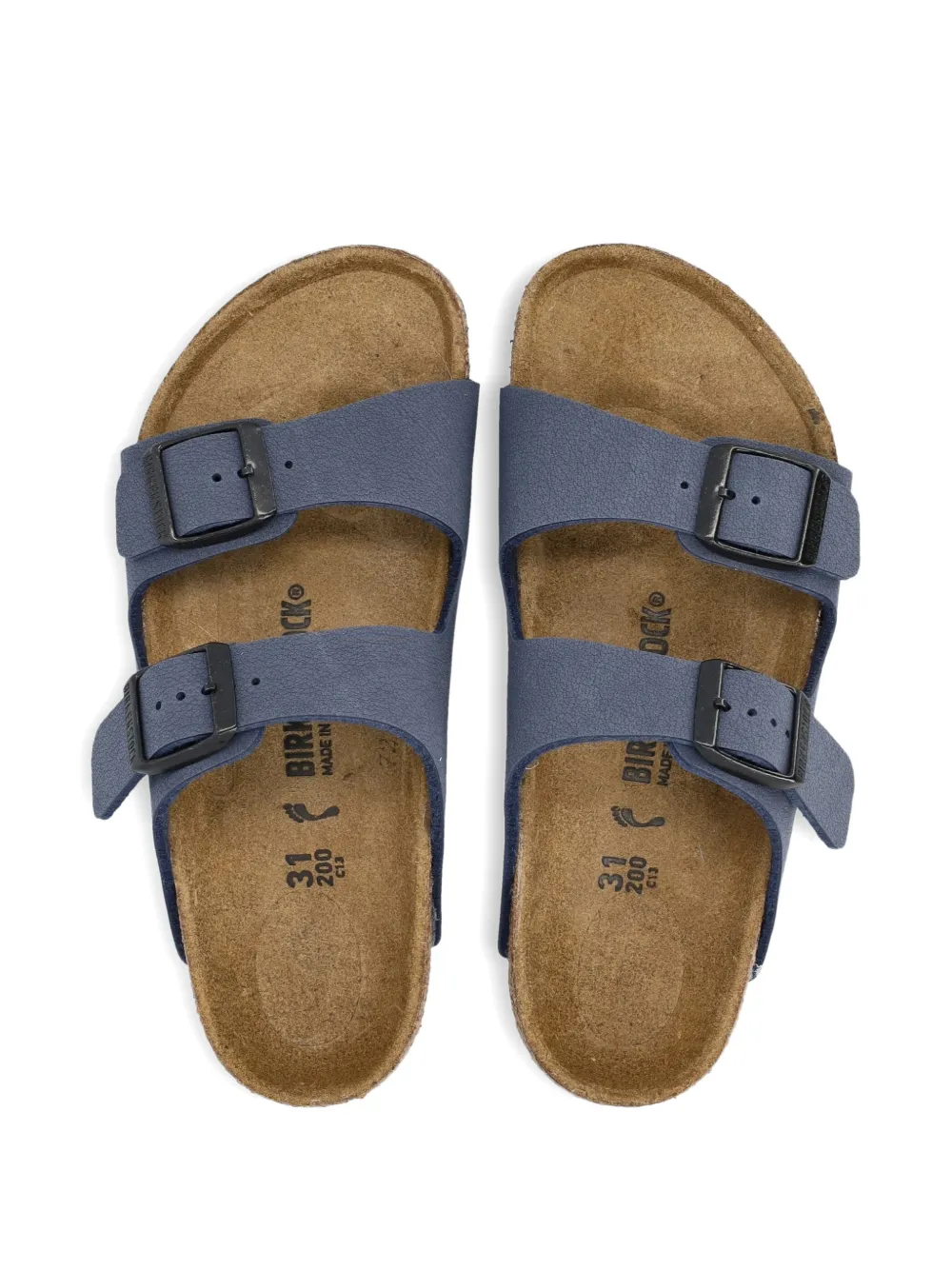 Birkenstock Kids Arizona sandalen met gesp Blauw
