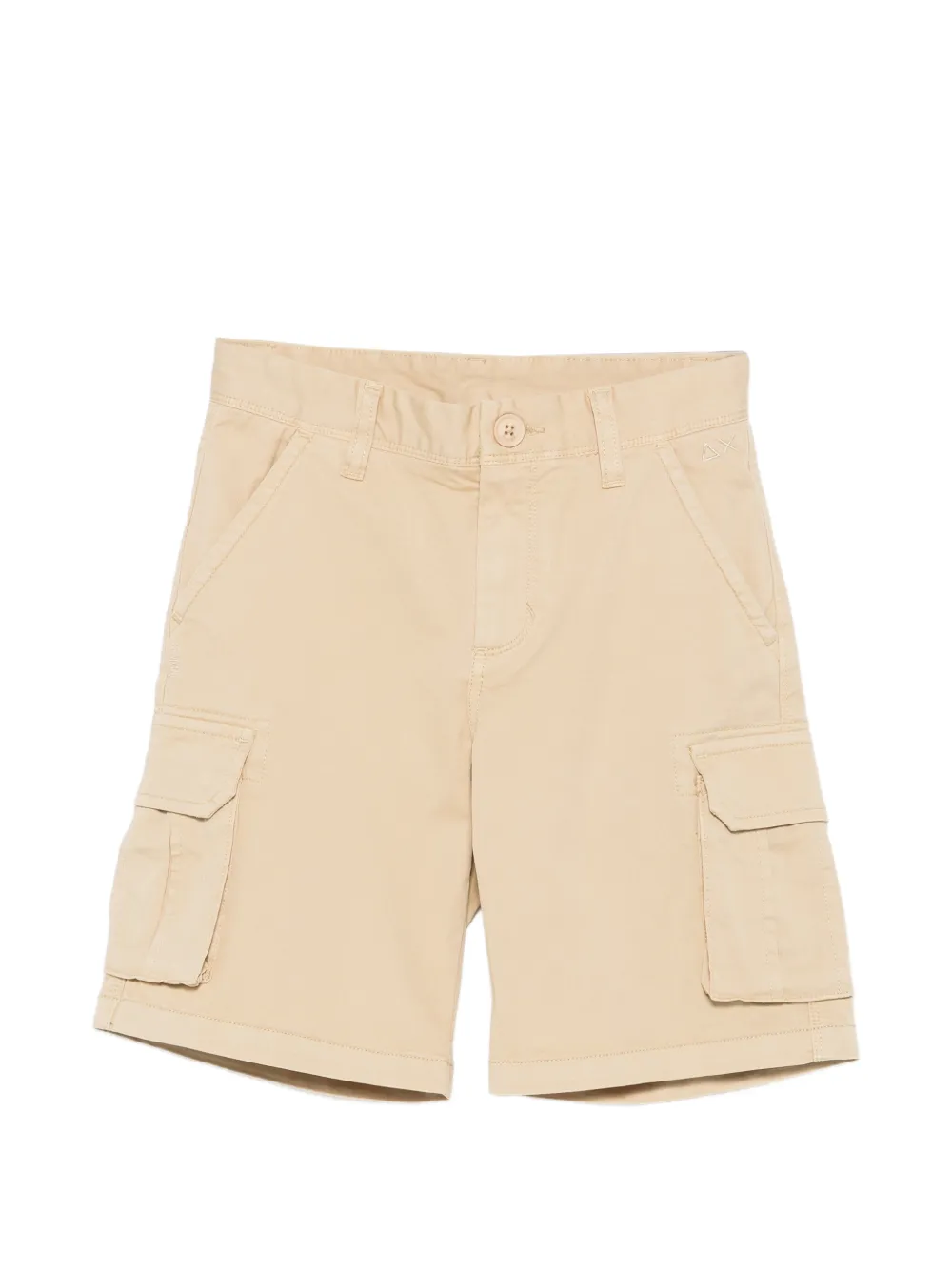 SUN68 KIDS button-fastening cargo shorts - Toni neutri