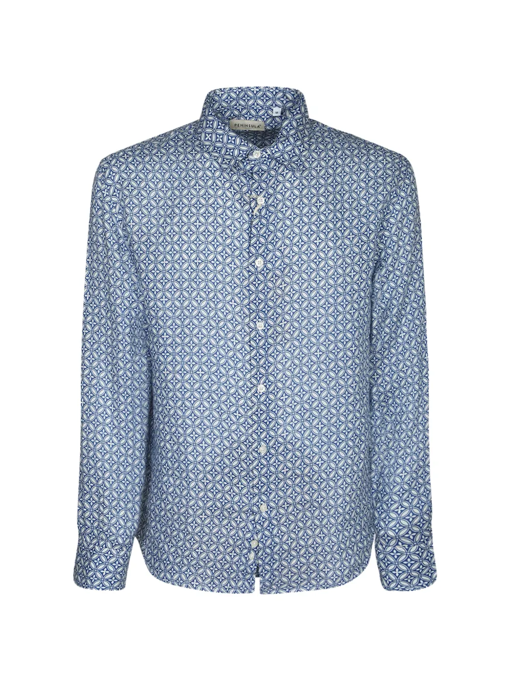 PENINSULA SWIMWEAR geometric-print long-sleeved shirt - Blu