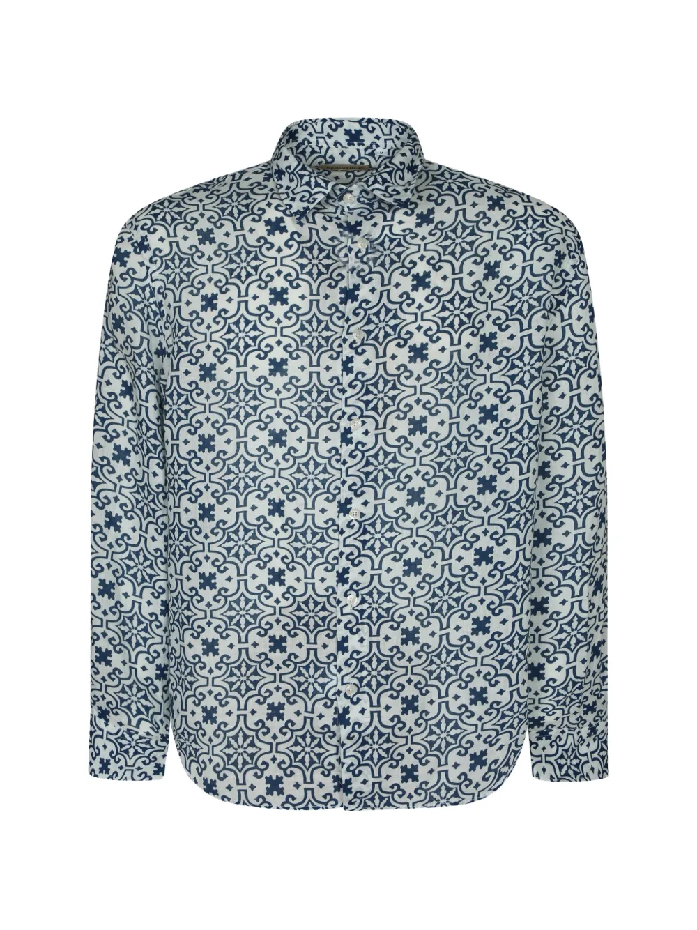 PENINSULA SWIMWEAR geometric-print long-sleeve shirt - Blu